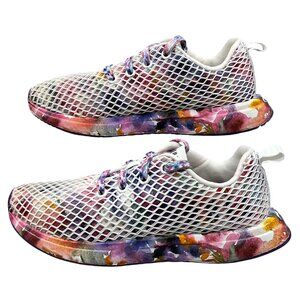 NoBull Women's Floral Bouquet Mesh Runner Athletic Shoes Size 7